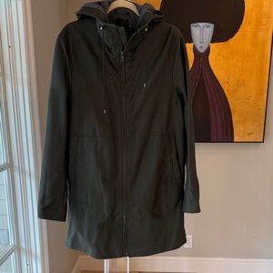 Vince Olive Hooded Jacket sheepskin